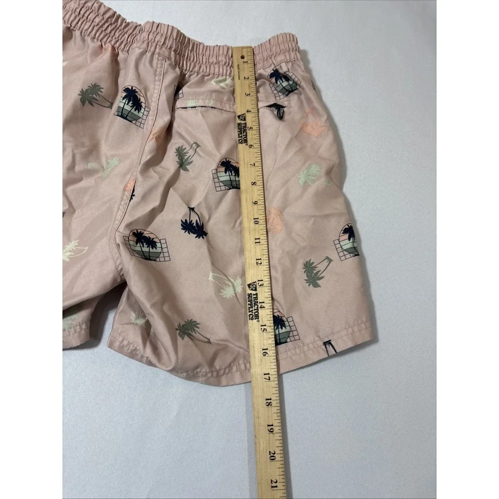 Vans Men's Swim Trunks Board Shorts Tropical Floral Pink Size Medium